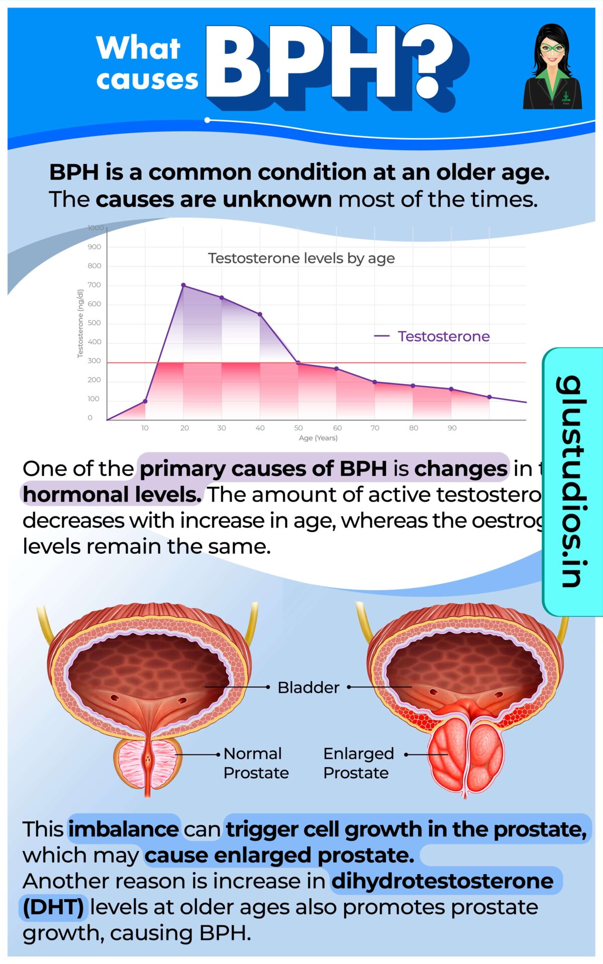 Chat bot of Lupin showcasing patient education infographic